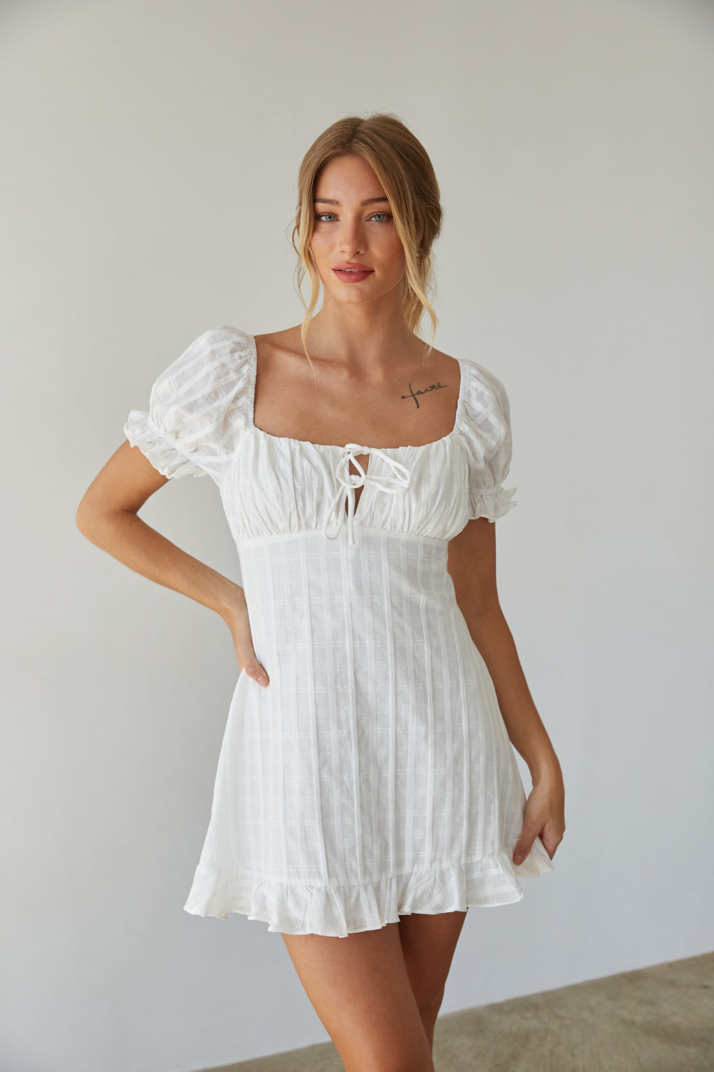 Lace Babydoll Dress in Ivory