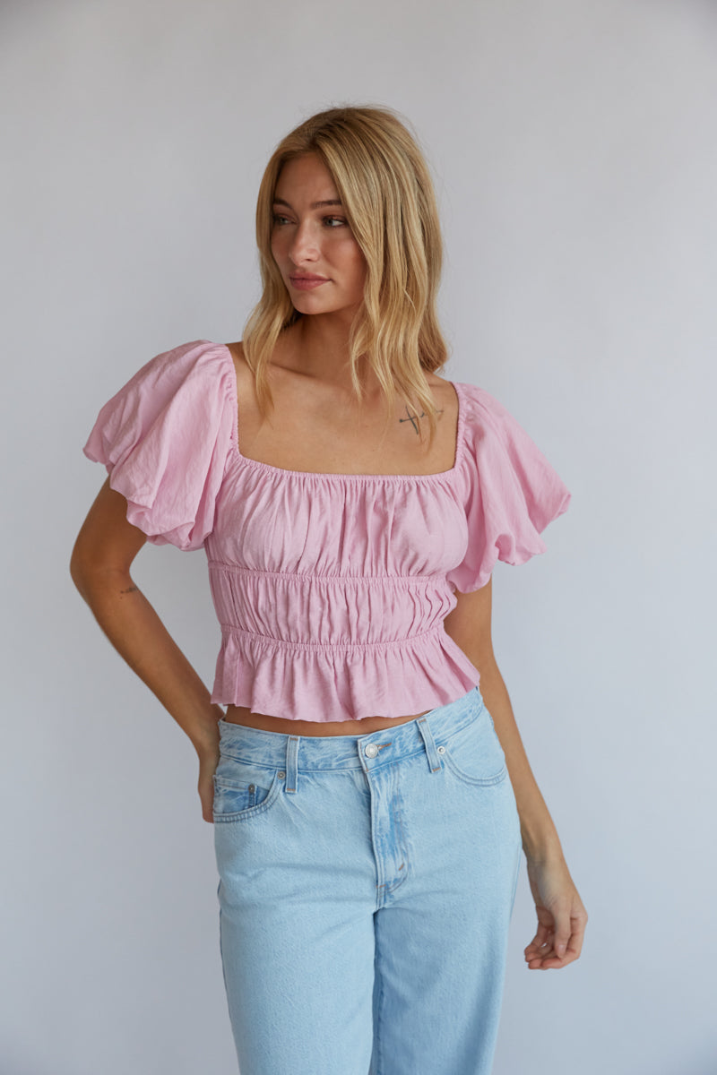 Sage Lace Ruffle High Neck Crop Top