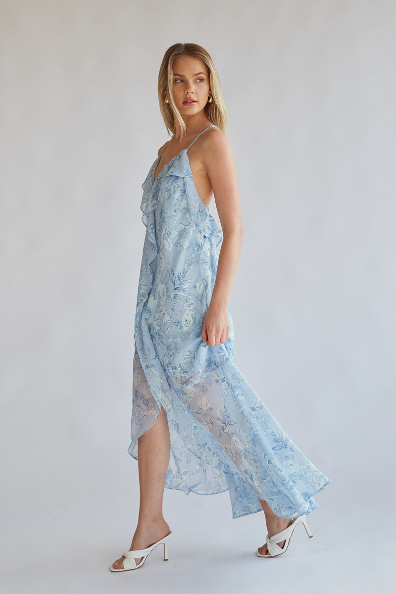 Baby blue midi outlet dress for wedding