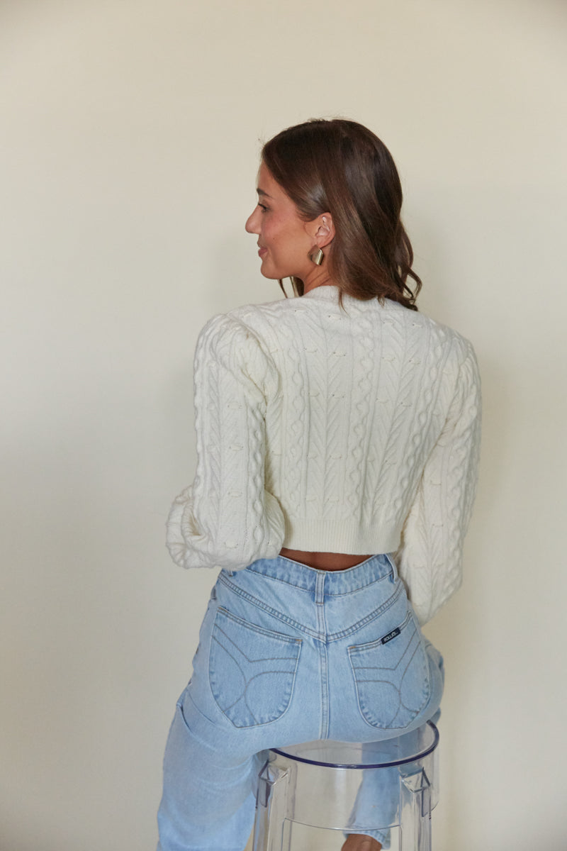 Corinne Knit Crop Cardigan Set • Shop American Threads Women's Trendy  Online Boutique – americanthreads