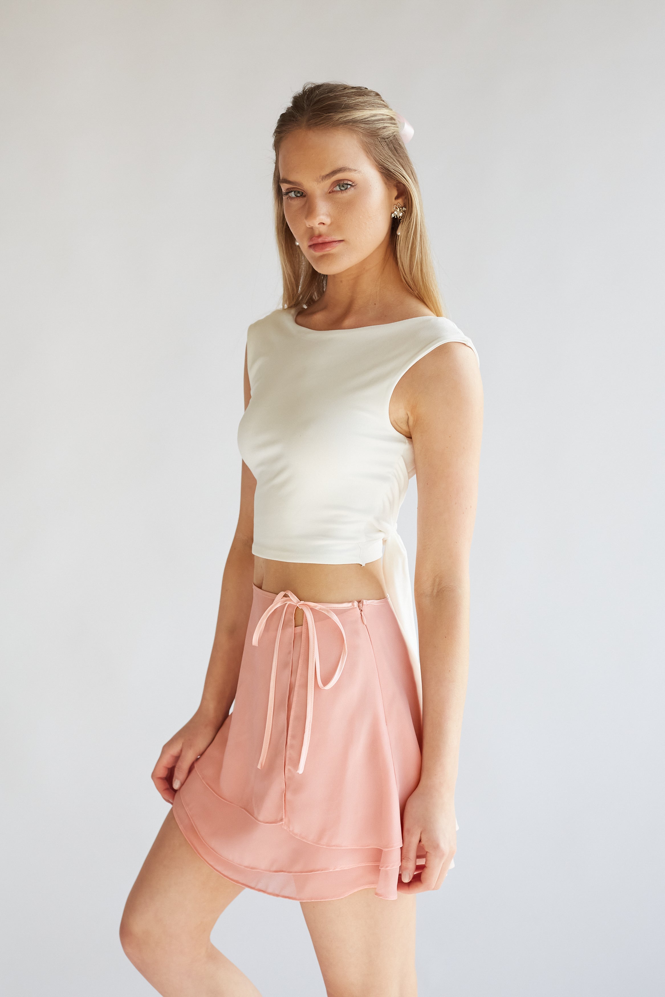 Chiffon Mini Skirt