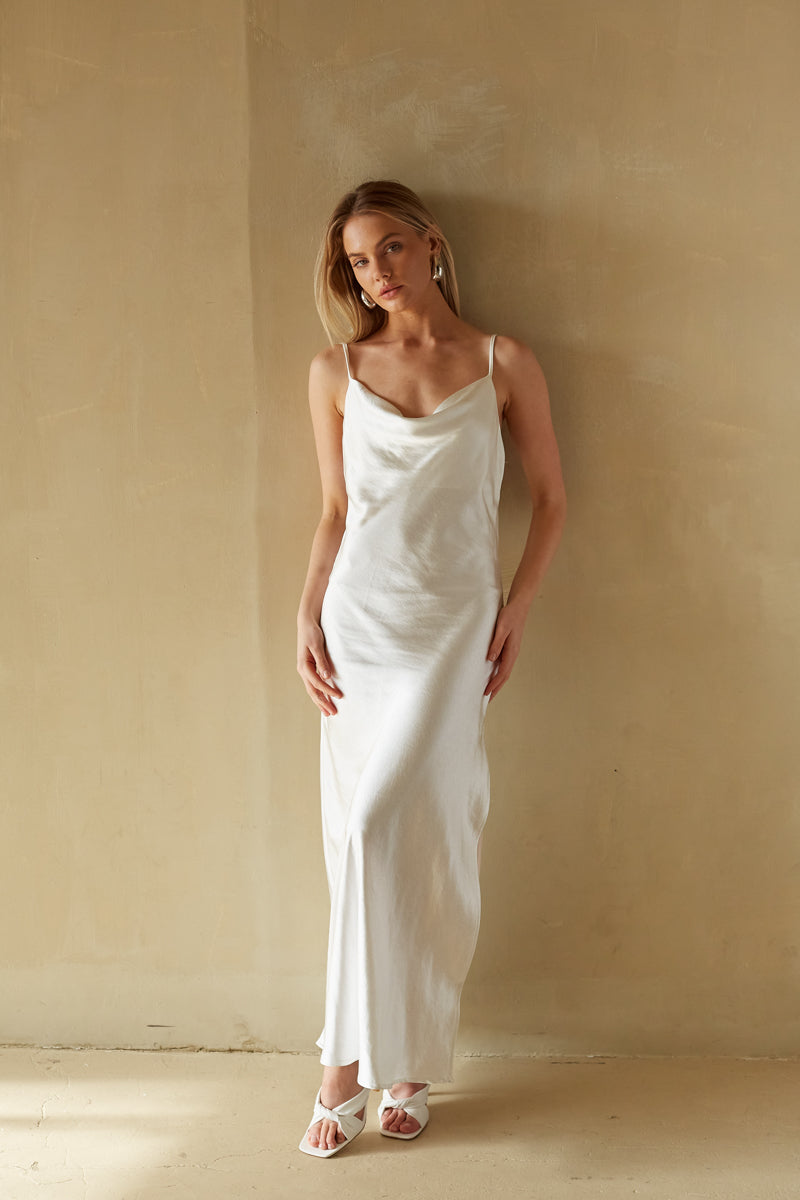 American Threads Giselle Cowl Neck Maxi Dress