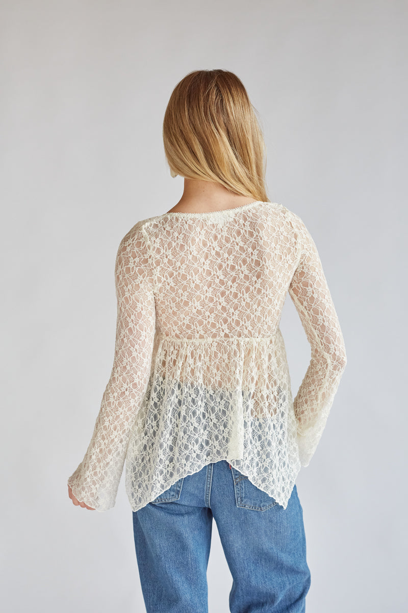 Gypsy Lace Bell Sleeve Top • Shop American Threads Women's Trendy