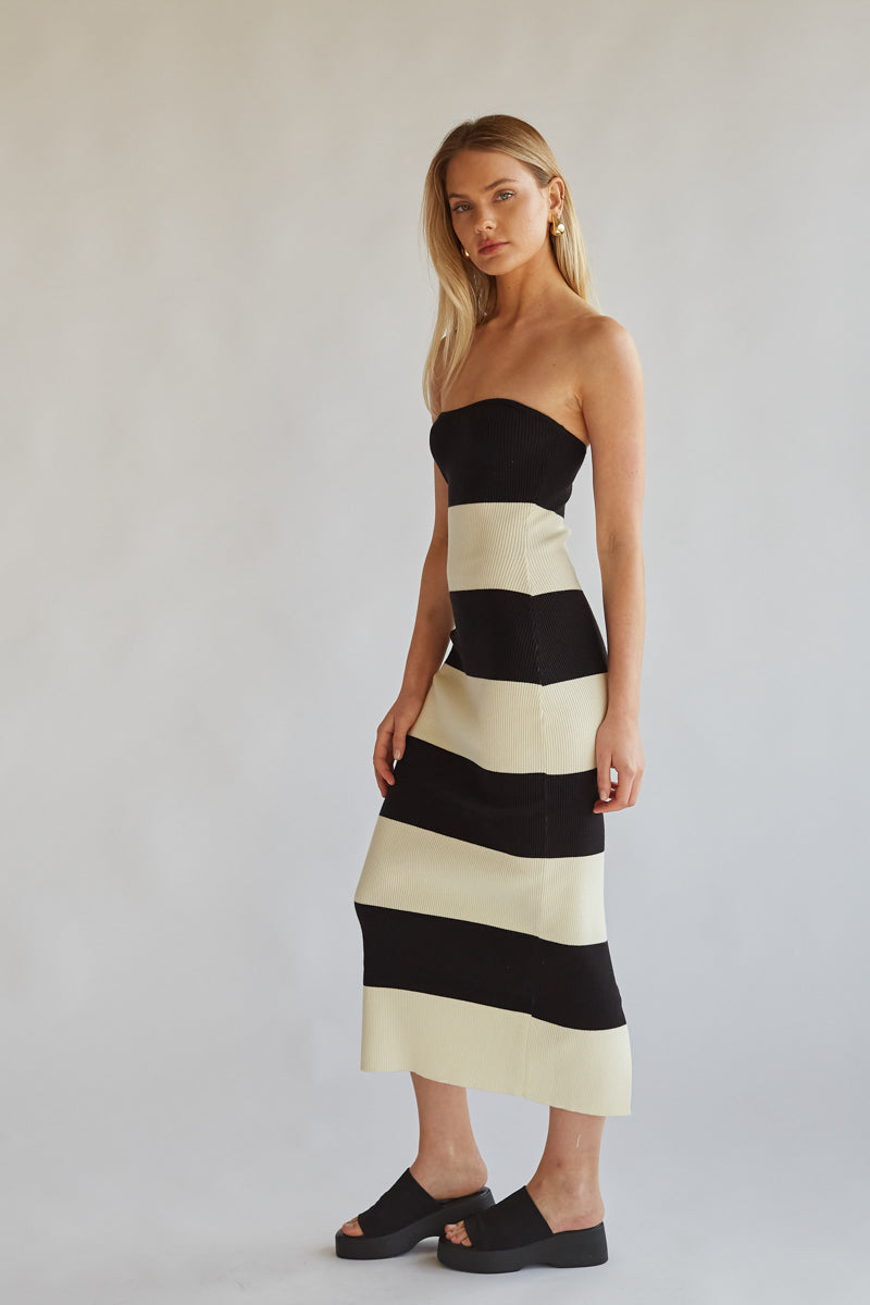 Warehouse multi hotsell stripe midi dress