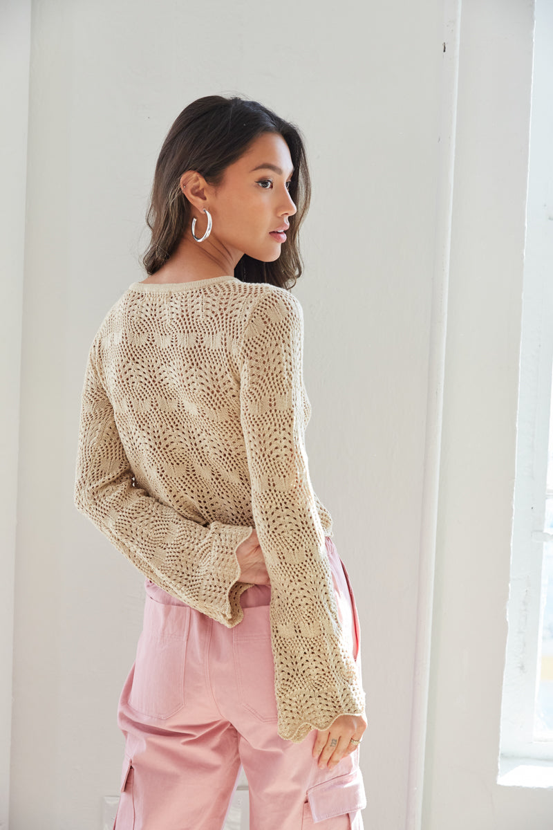Marisa Pointelle Knit Top • Shop American Threads Women's Trendy