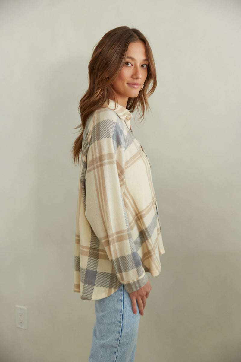 Naya Plaid Oversized Flannel Shop American Threads Women s