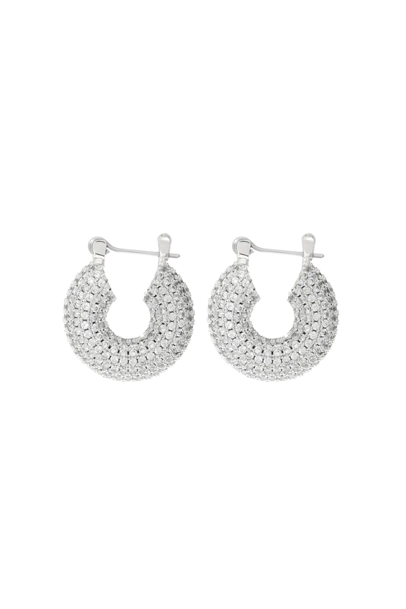 Luv AJ Mini Molten Hoops in Silver | American Threads