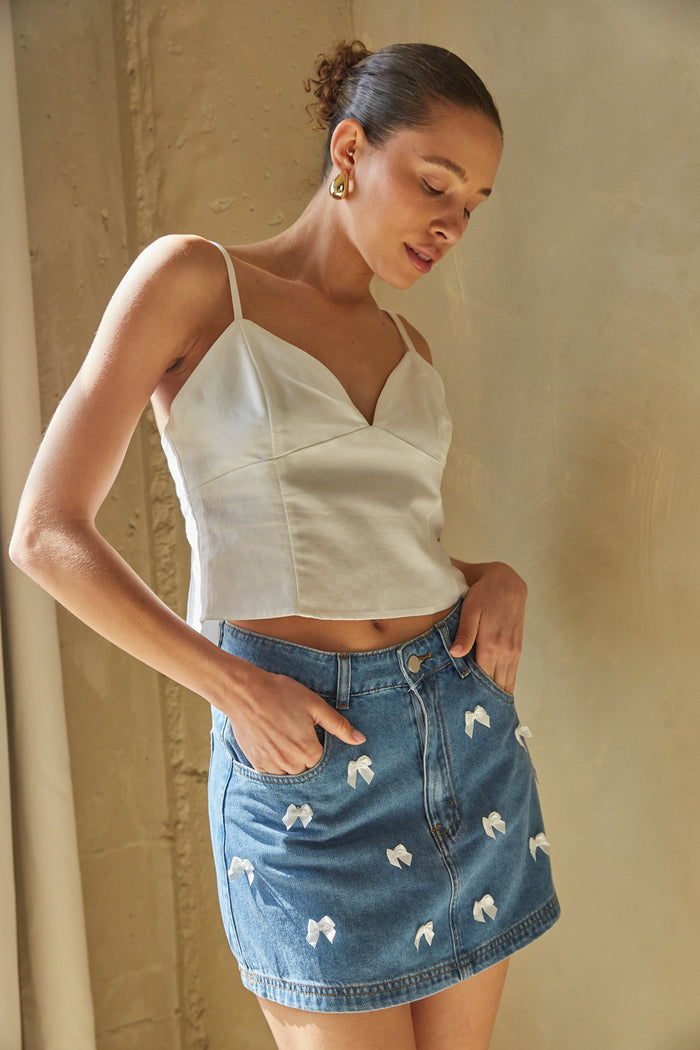 April Puff Sleeve Wrap Crop Top • Shop American Threads Women's Trendy  Online Boutique – americanthreads