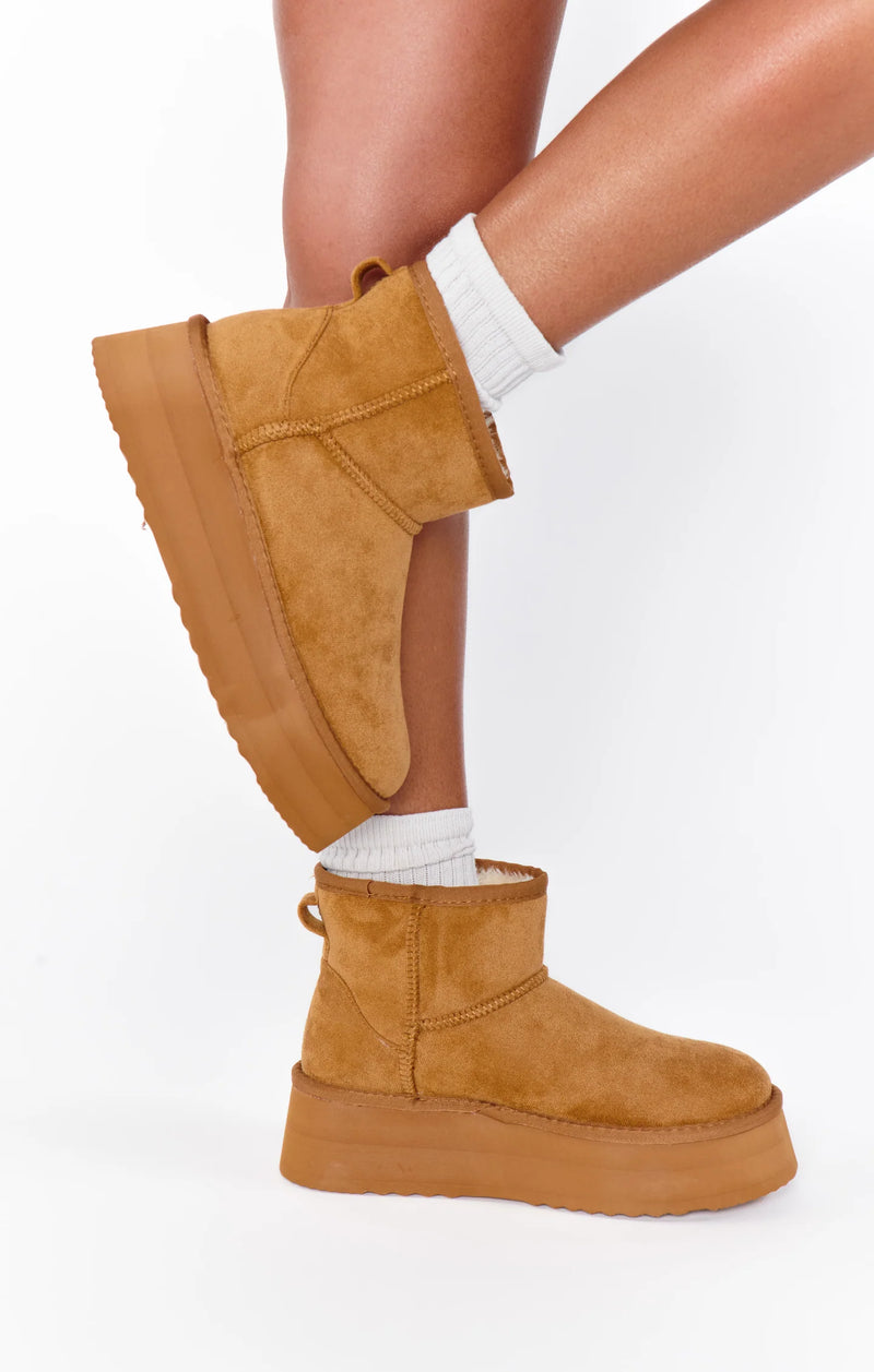 Keystone Fur Lined Suede Booties by Matisse