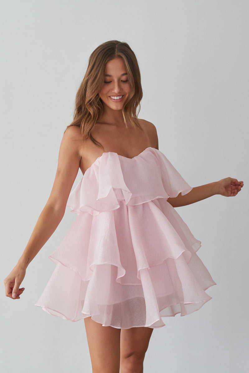 Honey and Rosie V-Neck Rhinestone Fringe Trim Asymmetrical Hem Faux Wrap Mini Dress - M