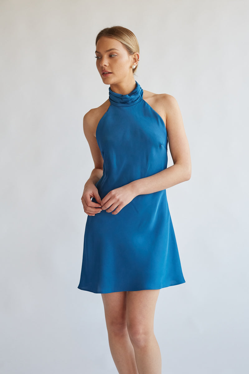Alice Halter Neck Mini Dress • Shop American Threads Women's Trendy ...