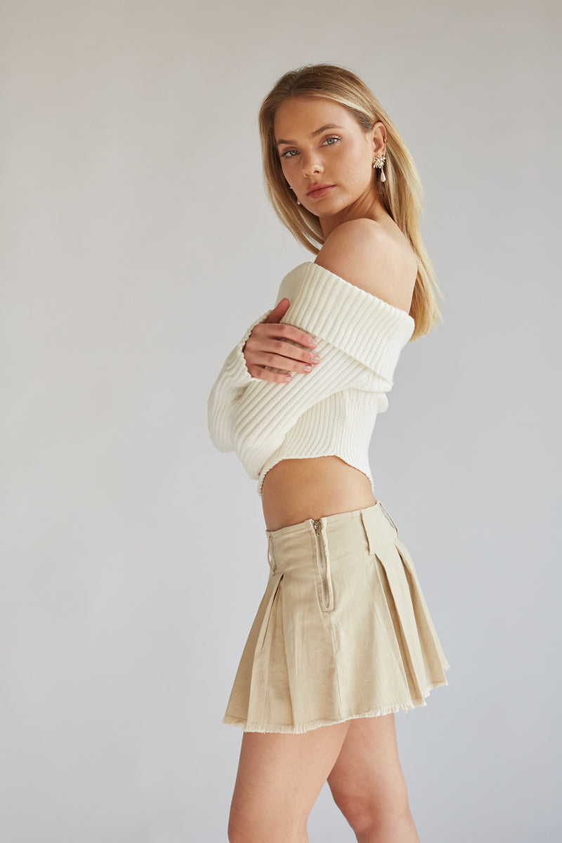 Joelle Off-The-Shoulder Asymmetrical Sweater