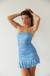 Alora Strapless Sequin Mini Dress