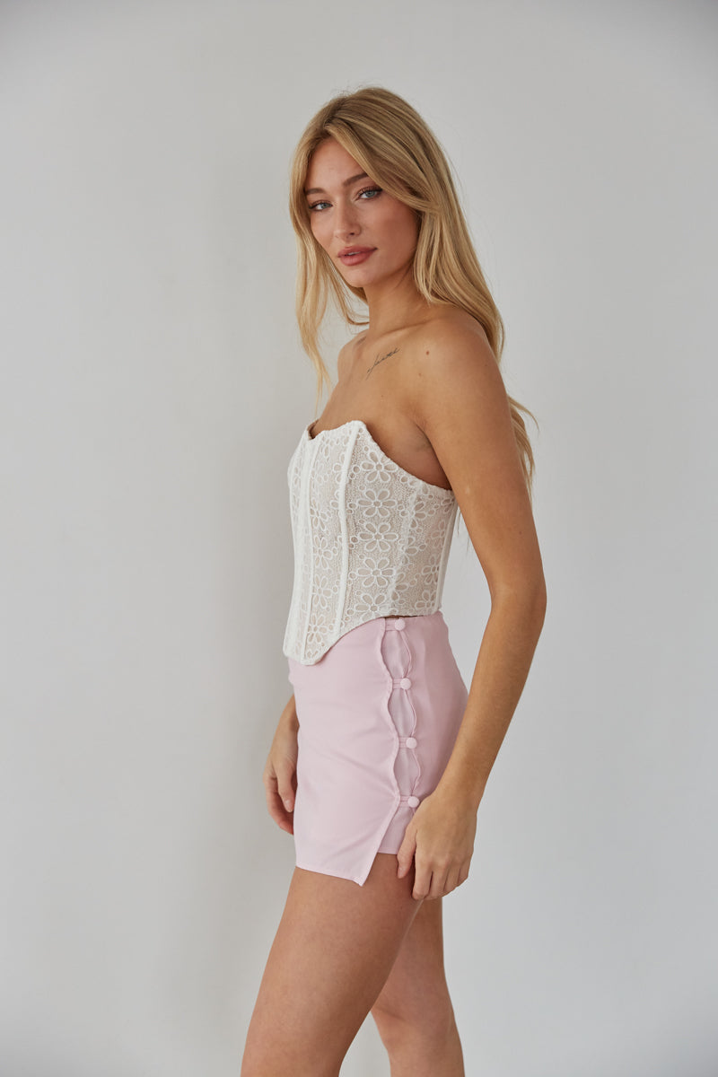 Top corset tricot rosa - LucyintheSky