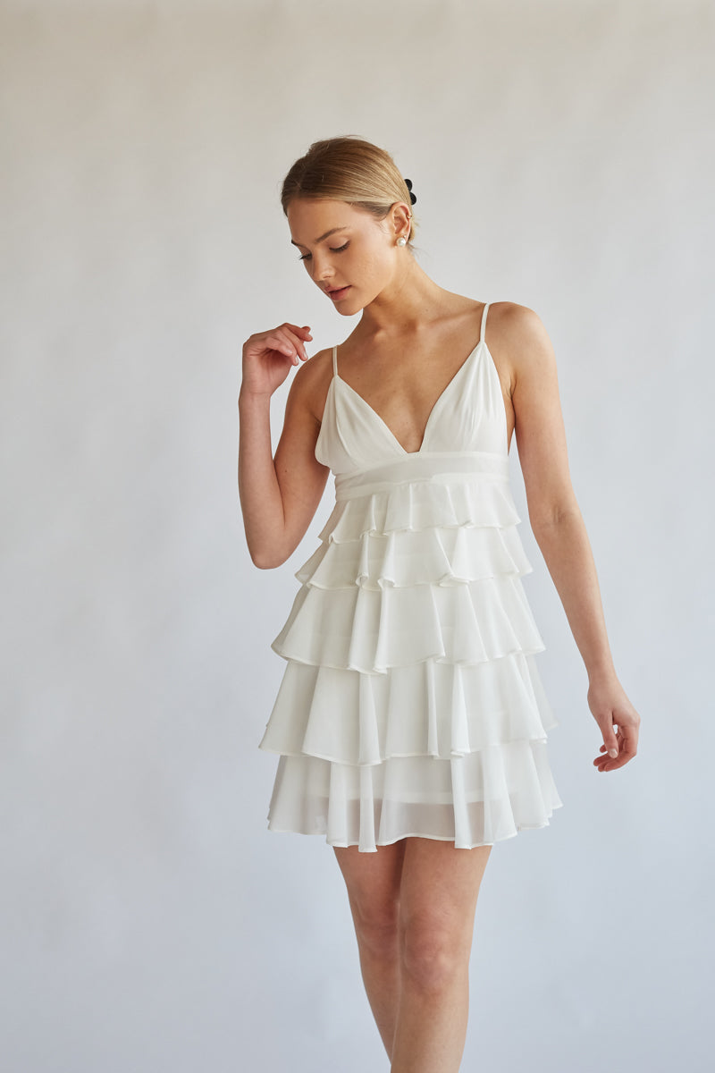 Aria Tiered Ruffle Mini Dress • Shop American Threads Women's Trendy Online  Boutique