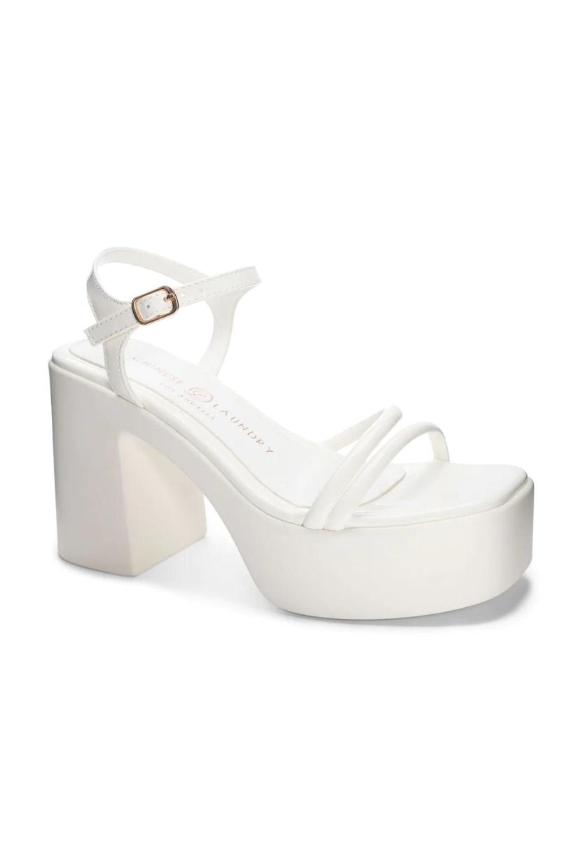 Chinese laundry white heels sale