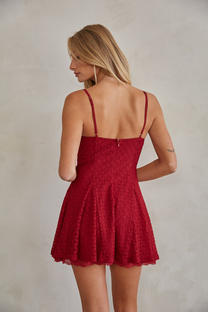 Betty Lace Fit and Flare Mini Dress