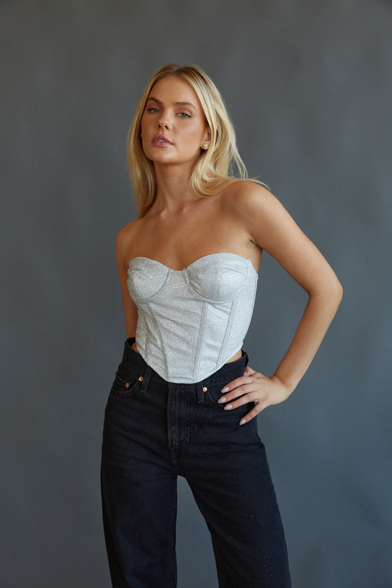 AMERI  BUTTON CORSET WITH TOP