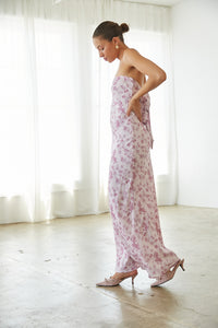 Britt Strapless Tie Back Maxi Dress