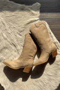 suede cowboy boots | taupe western boots