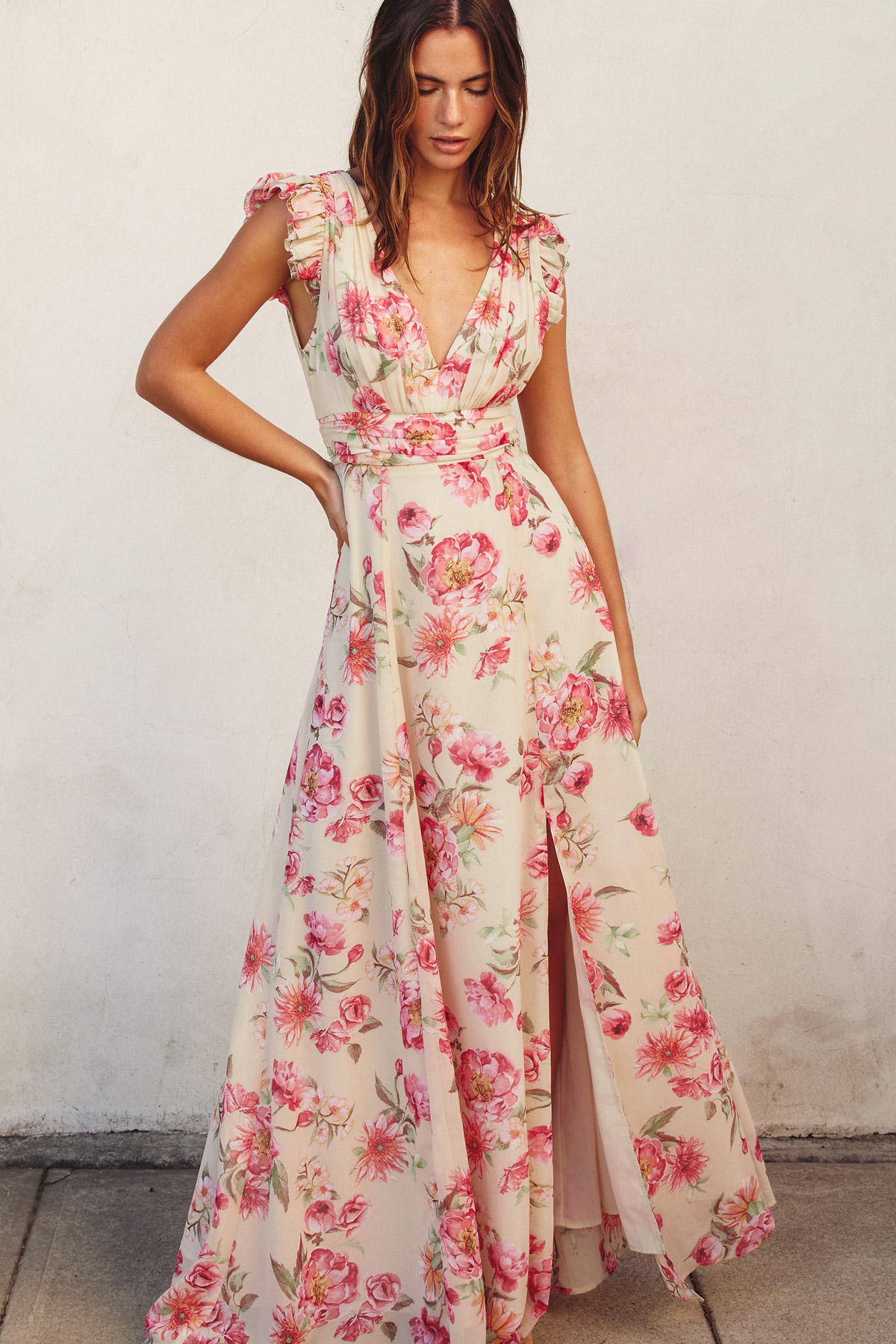 floral wedding guest dress inspo