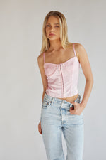 Brenna Strapless Glitter Corset Top • American Threads Boutique