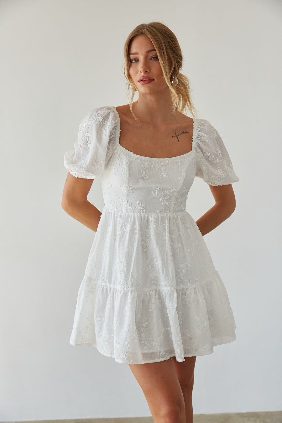 White Dresses for Women • Shop American Threads • Mini White Dresses