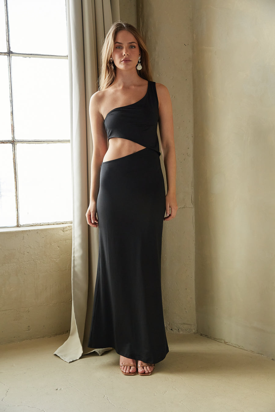 Jolie Asymmetrical Cutout Maxi Dress