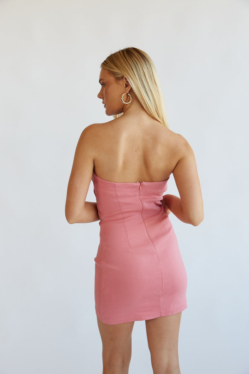 Trendy Kynlee Front Women\'s Twist • Bodycon americanthreads Shop – Dress Online Threads Mini American Boutique Strapless