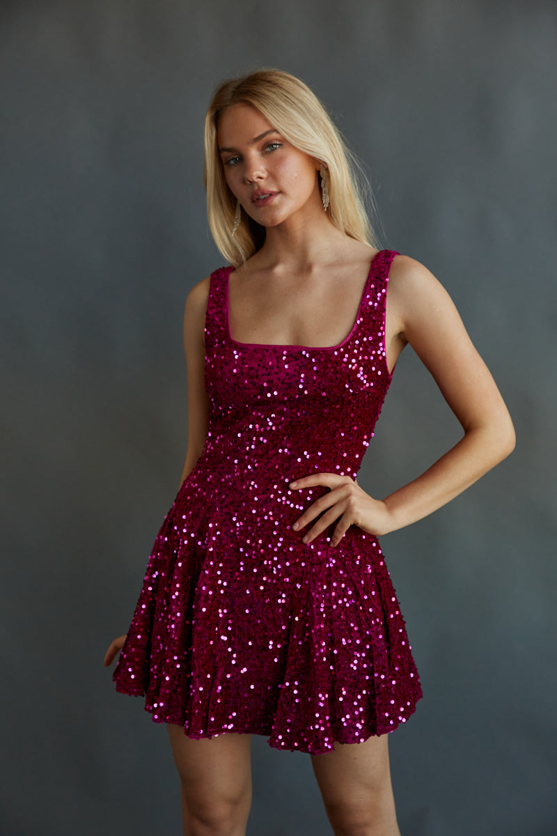 Wine Red Velvet Rhinestone Bodycon Mini Dress | Womens | Large (Available in XS, S, M, XL) | 100% Polyester | Lulus Exclusive | Dresses