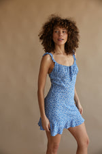 Ayanna Ruffle Sleeve Babydoll Mini Dress • American Threads Boutique –  americanthreads