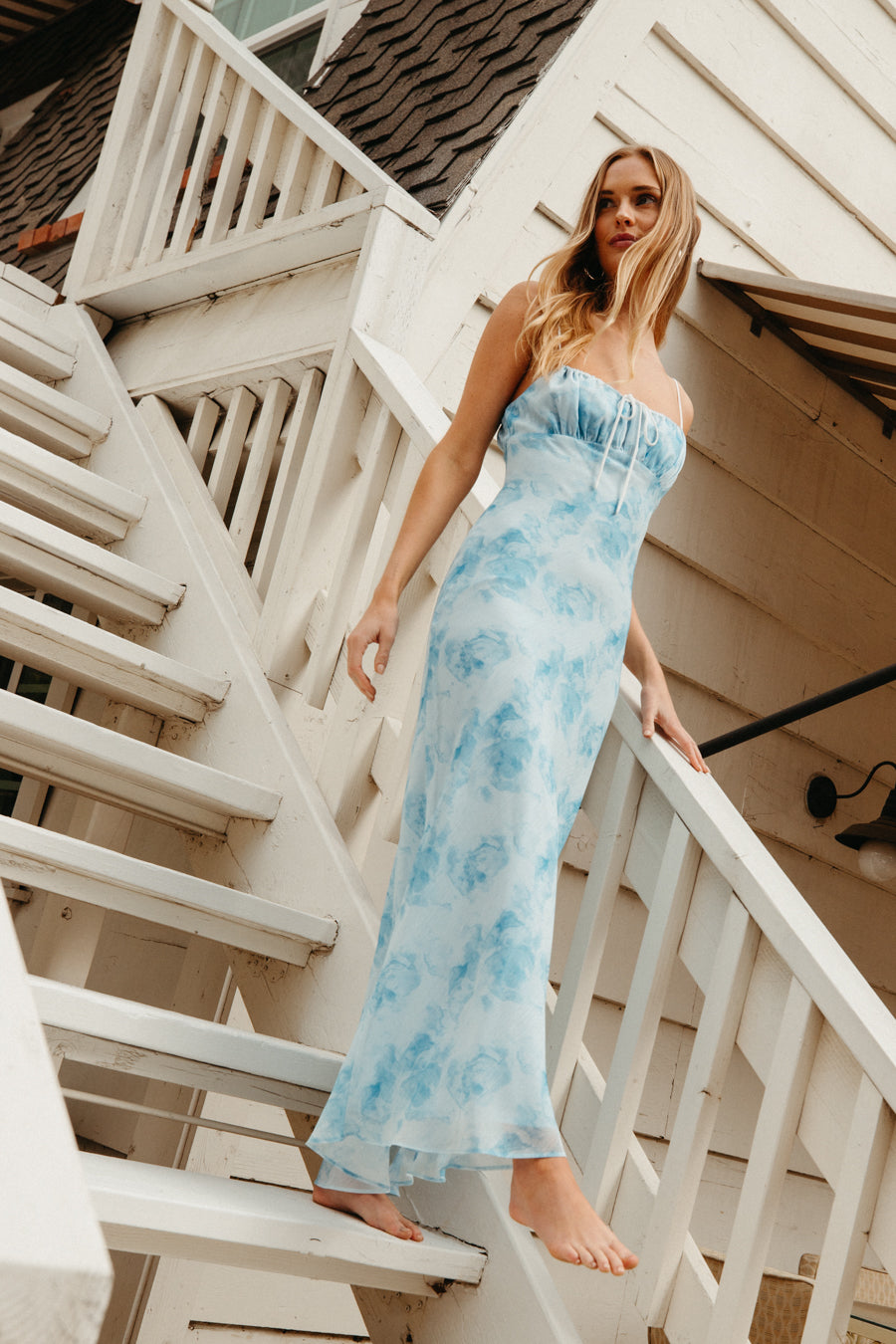 Miranda Watercolor Floral Maxi Dress • Shop American Threads Women's Trendy  Online Boutique