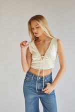 Cassie Satin Halter Crop Top • Shop American Threads Women's Trendy Online  Boutique – americanthreads
