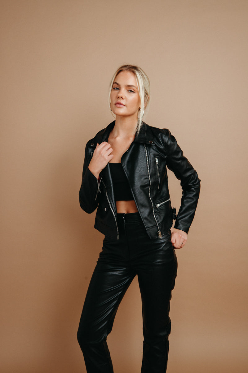 Faux leather jacket sale online