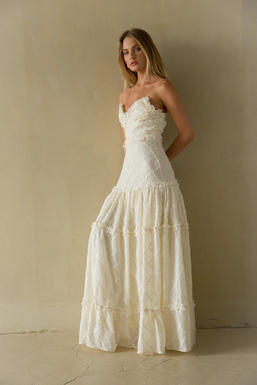 Percy Strapless Lace Maxi Dress