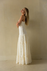 Percy Strapless Lace Maxi Dress