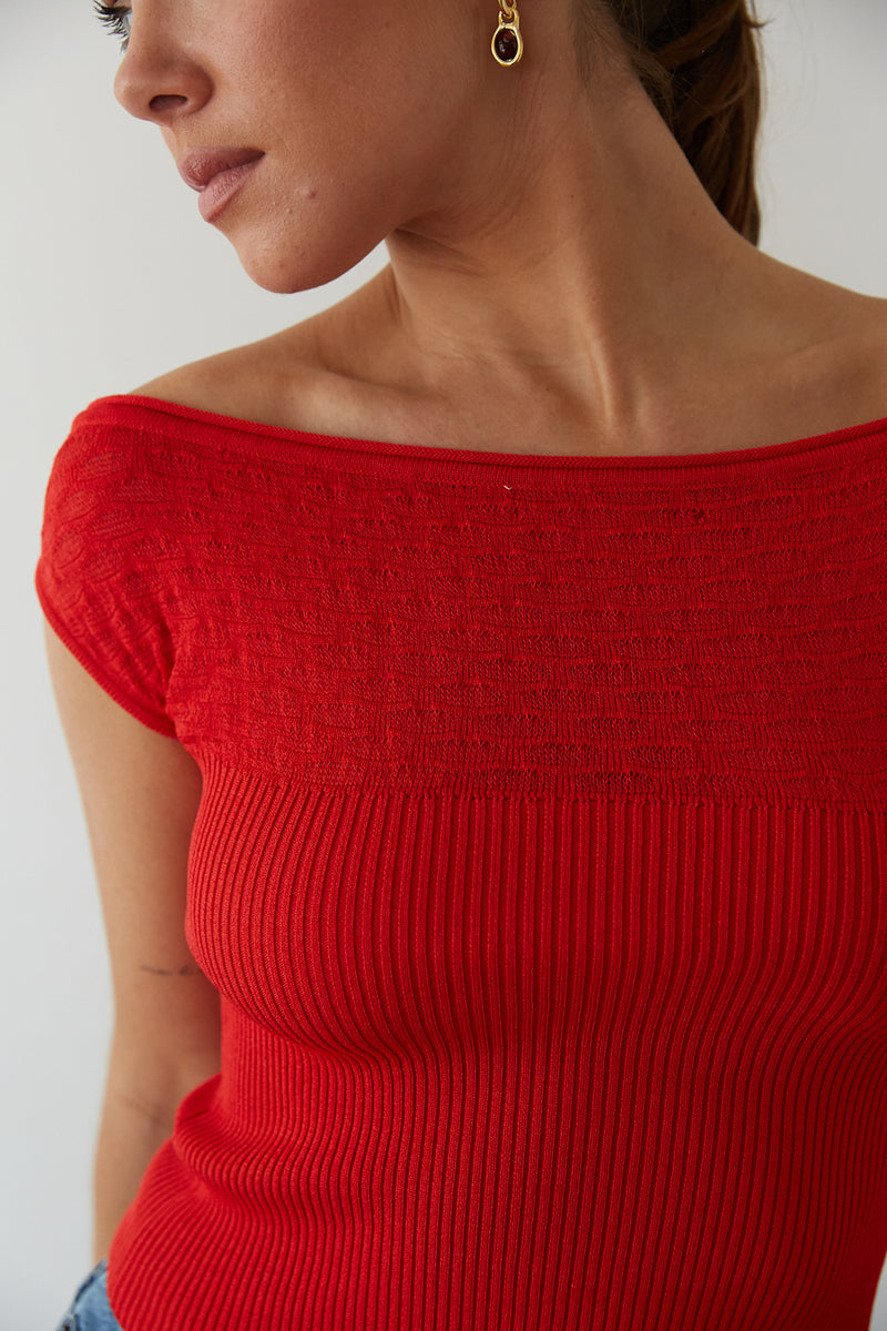 Persephone Off the Shoulder Knit Top