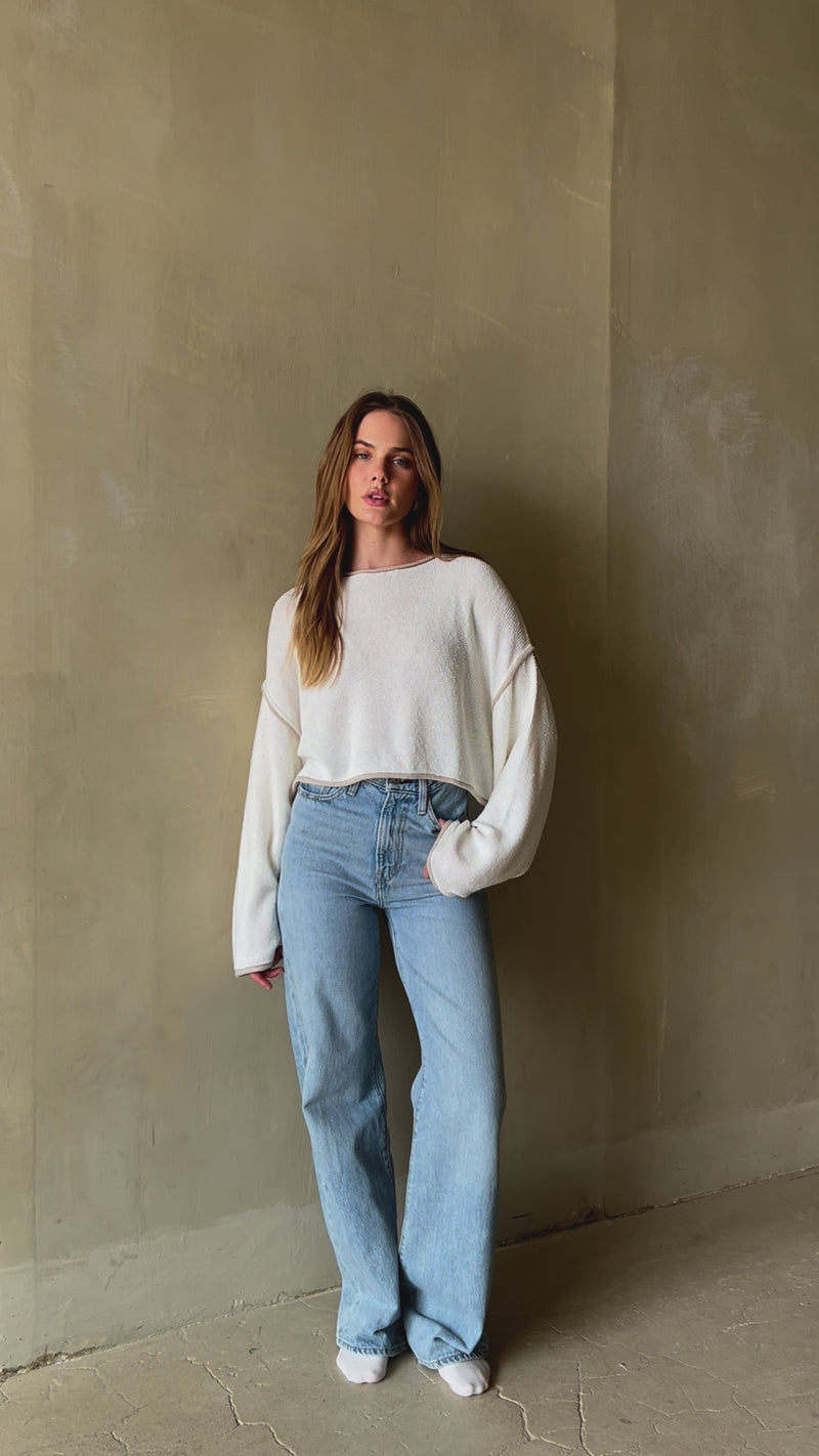 Willa Cropped Knit Sweater