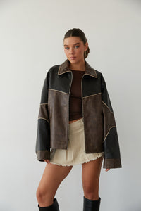 Roxy Faux Leather Bomber Jacket