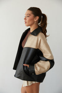 Roxy Faux Leather Bomber Jacket