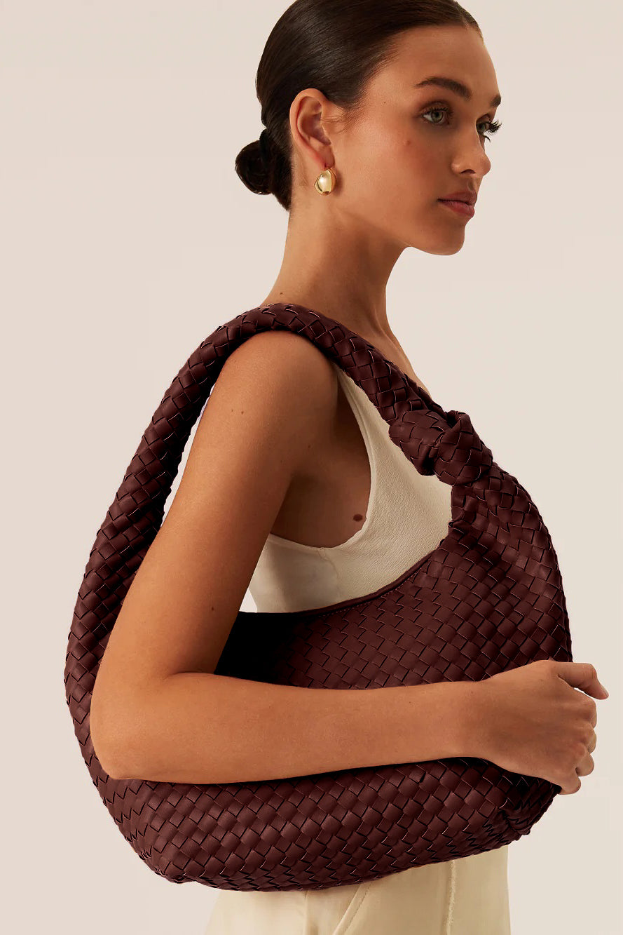 Sirah Woven Knot Hobo Bag