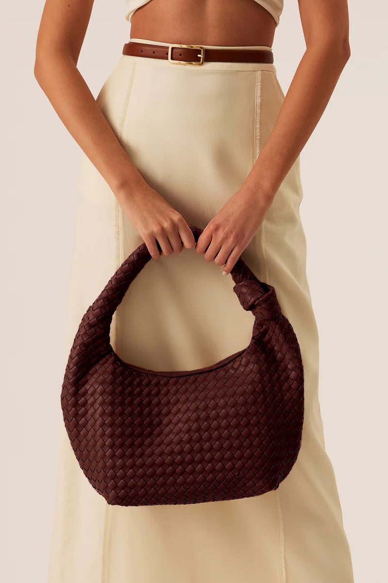 Sirah Woven Knot Hobo Bag