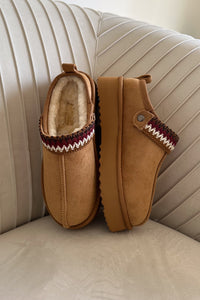 Suede slip-on shoes from American Threads with cozy lining, perfect for fall outfits and casual wear.