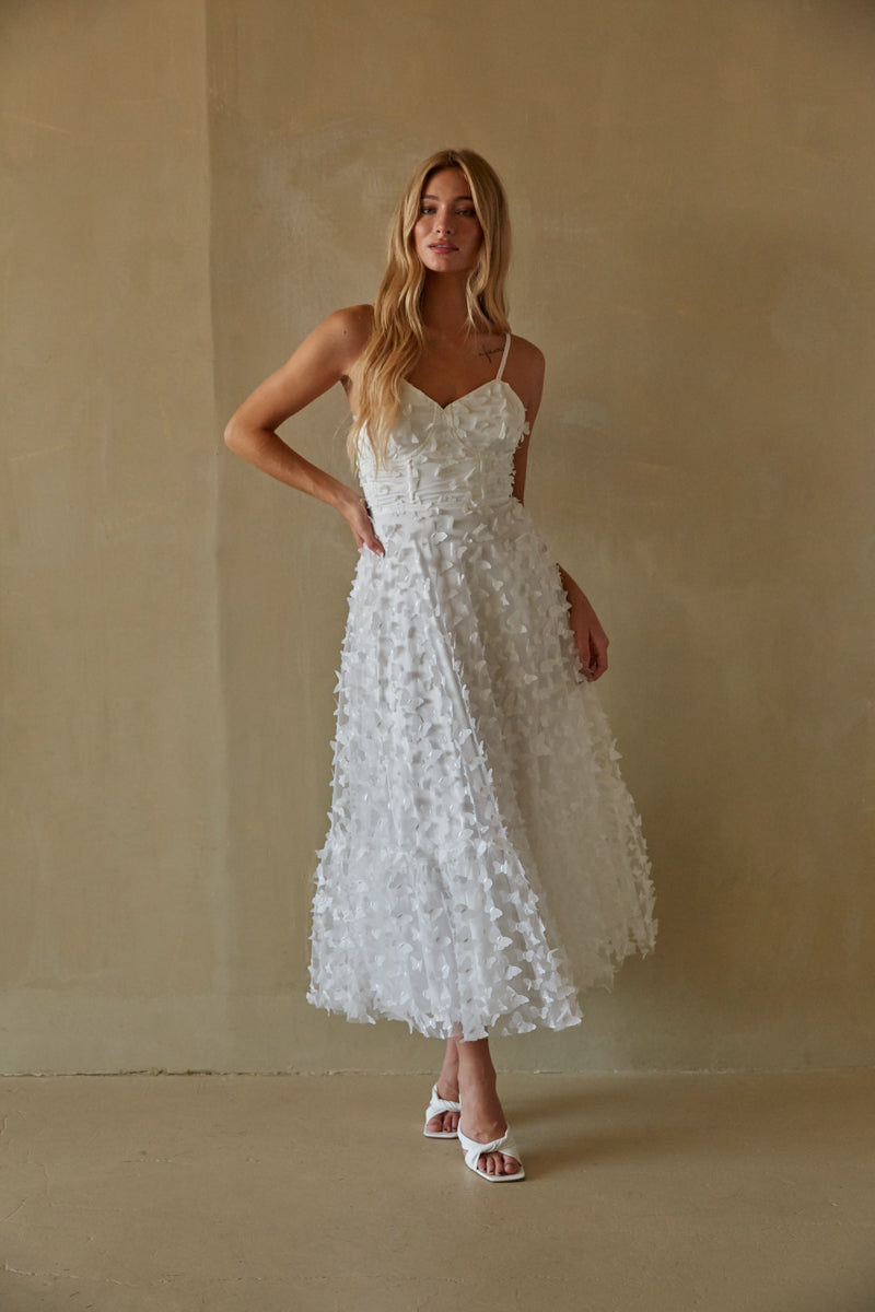 White Tulle Maxi Dress