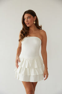 Venus Strapless Ruffle Mini Dress