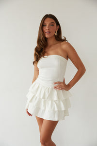 Venus Strapless Ruffle Mini Dress