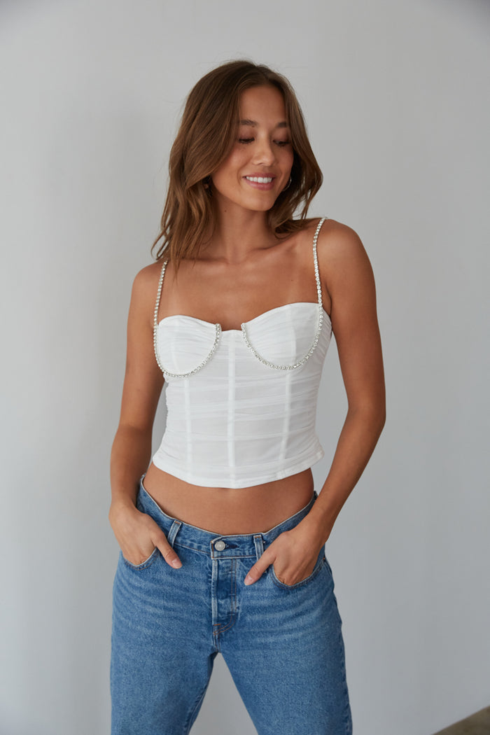 Hot Summer Days Crop Top in Lace