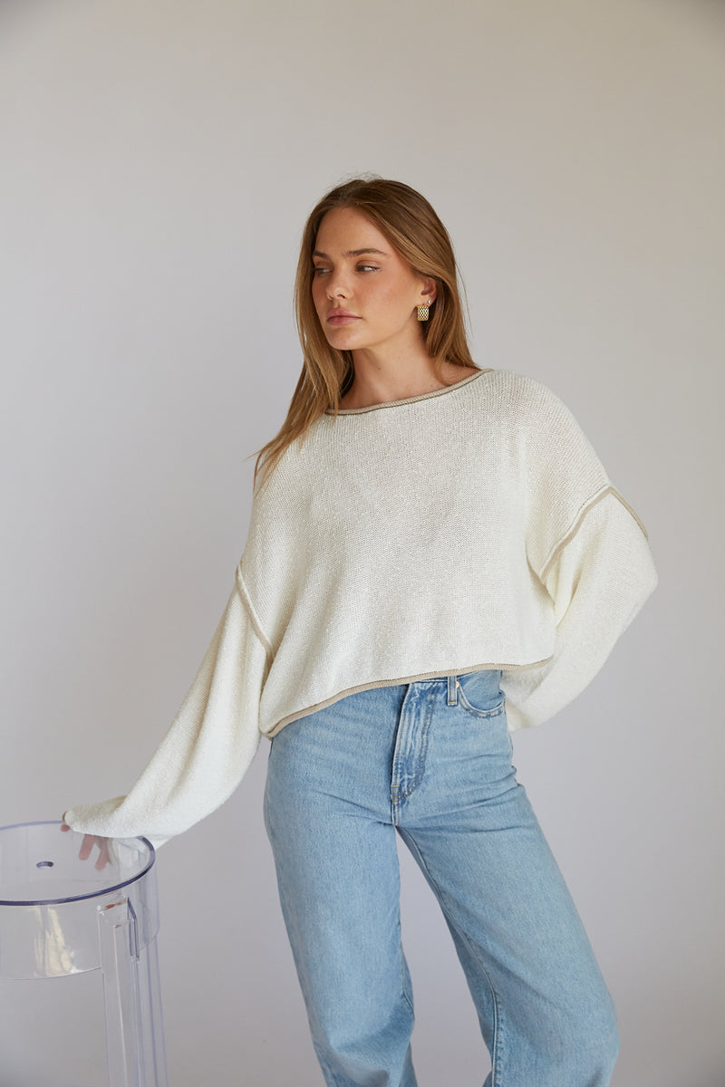 Willa Cropped Knit Sweater