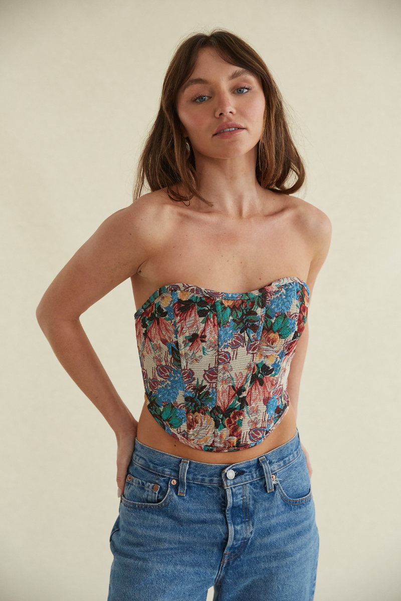 Issy Corset Top • American Threads Women's Trendy Online Boutique – americanthreads