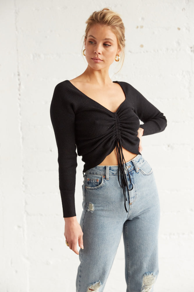 American Threads Chelsey Ribbed Crop Top